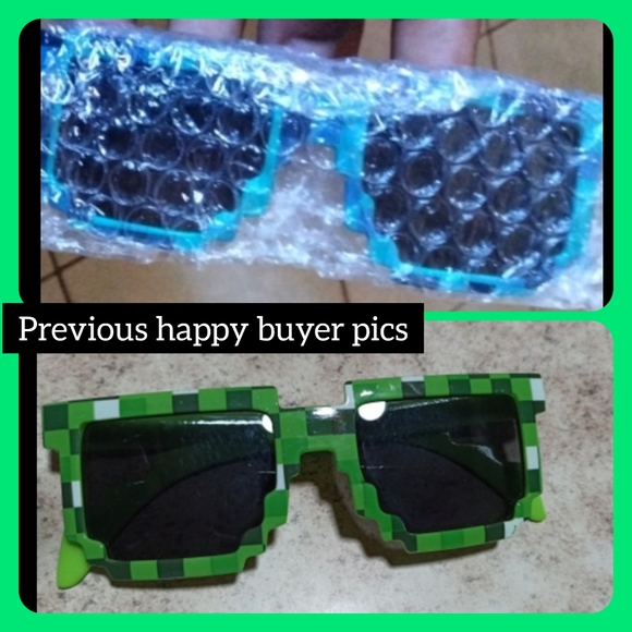 5/25 kids Minecraft themed sunglasses 2 colors avail Green or Blue new in pack. - Picture 13 of 14